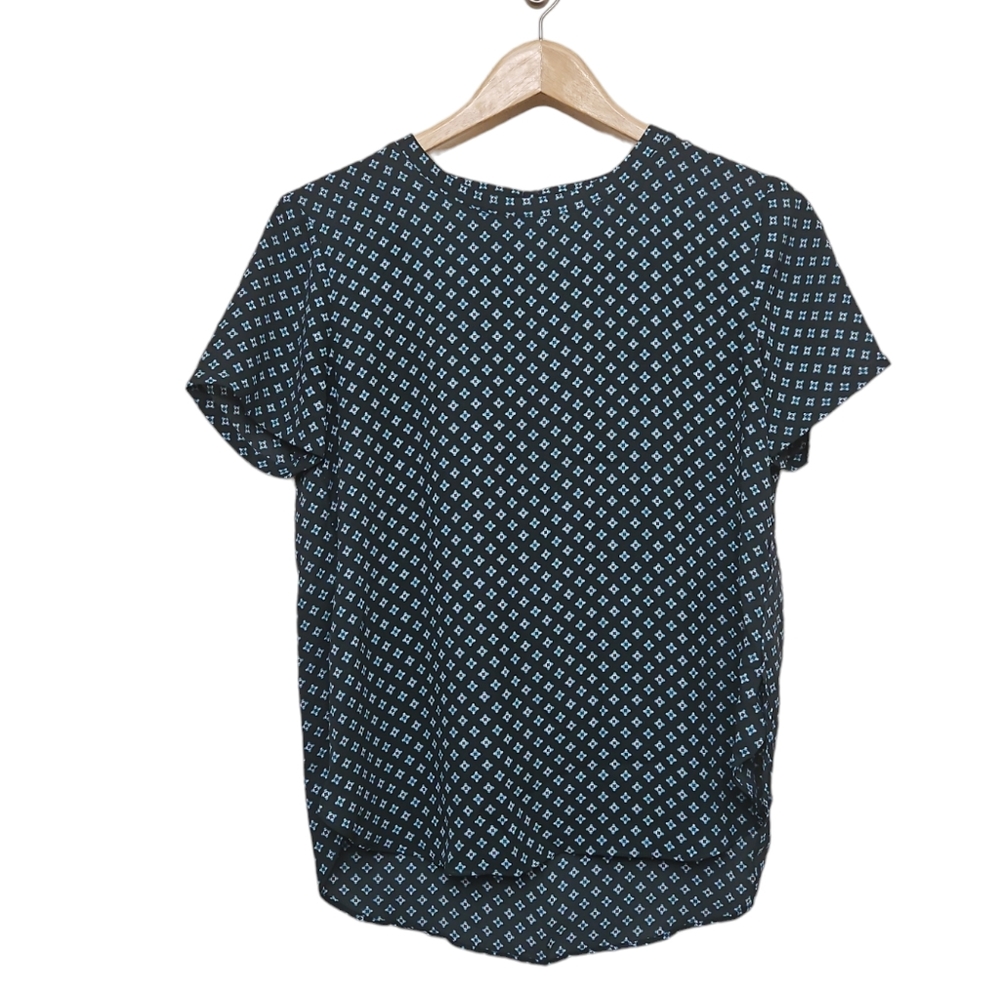 LOFT Geometric Patterned Blouse Size XS